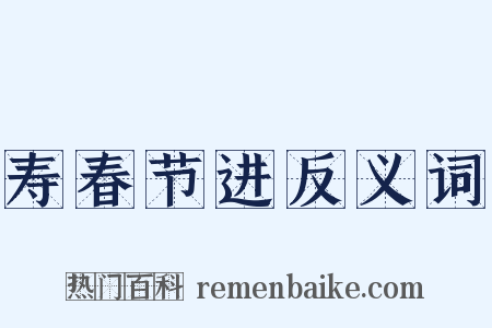 寿春节进反义词是什么意思的图片